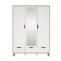 Kledingkast Ikast Wit Jackson Hickory - Giga Living