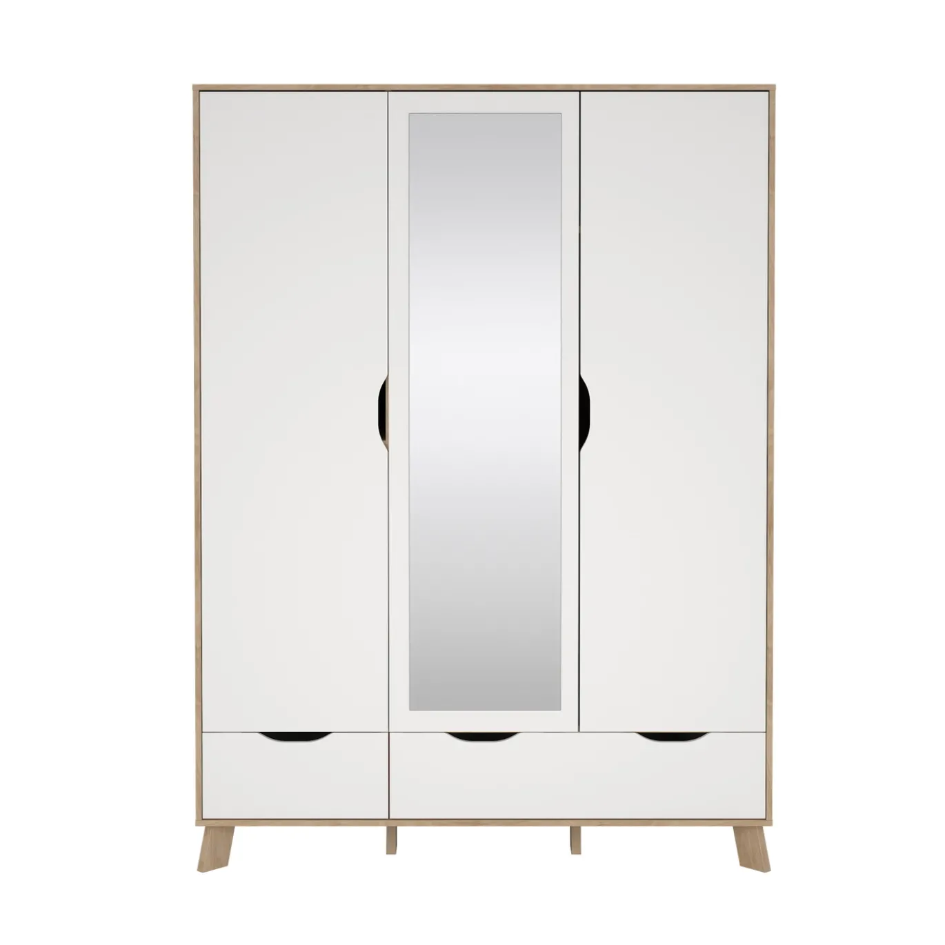 Kledingkast Ikast Wit Jackson Hickory - Giga Living