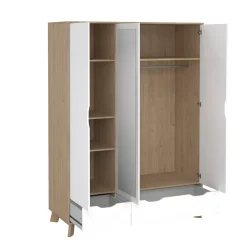 Kledingkast Ikast Wit Jackson Hickory - Giga Living