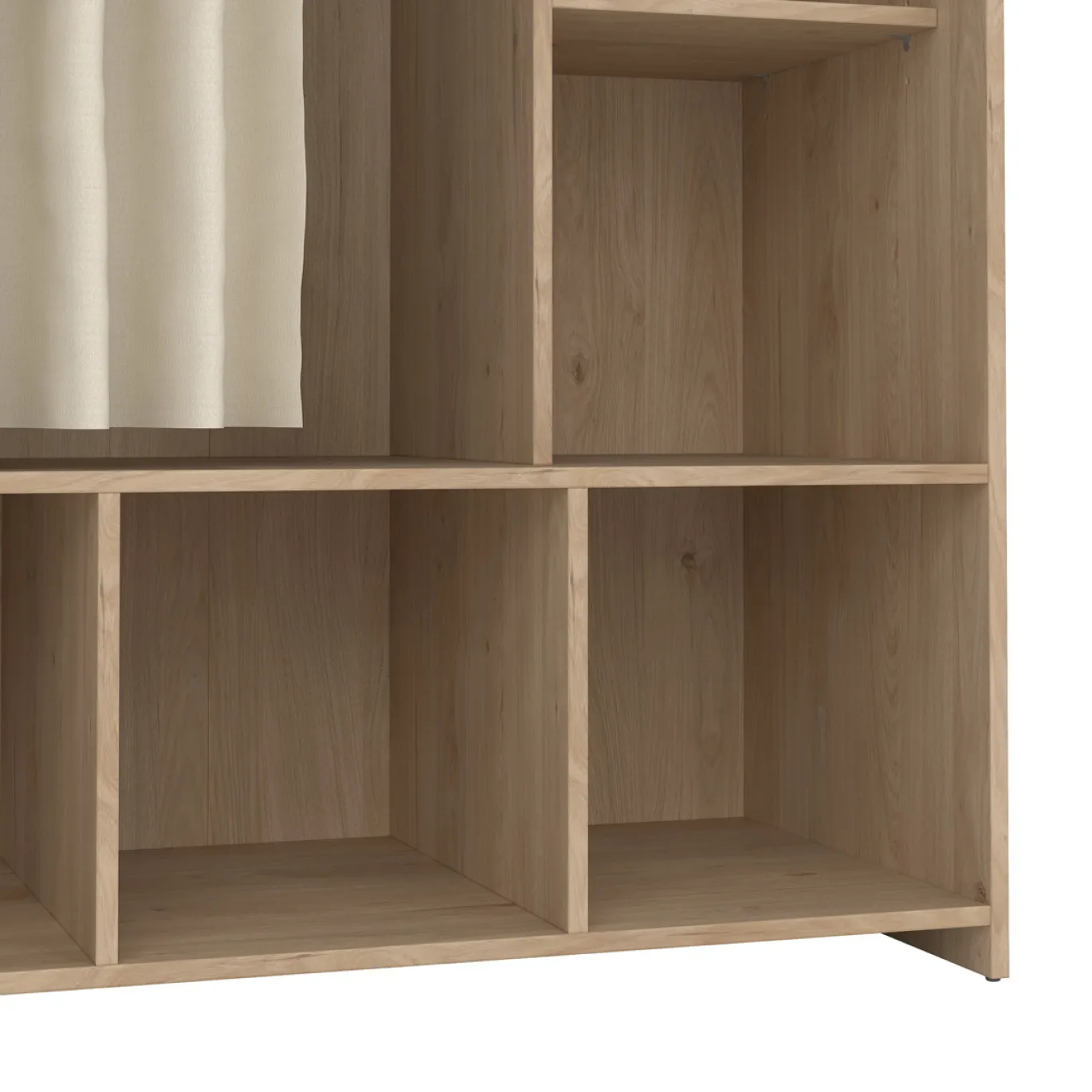 Kledingkast Kit Lichttextiel Beige Jackson Hickory - Giga Living