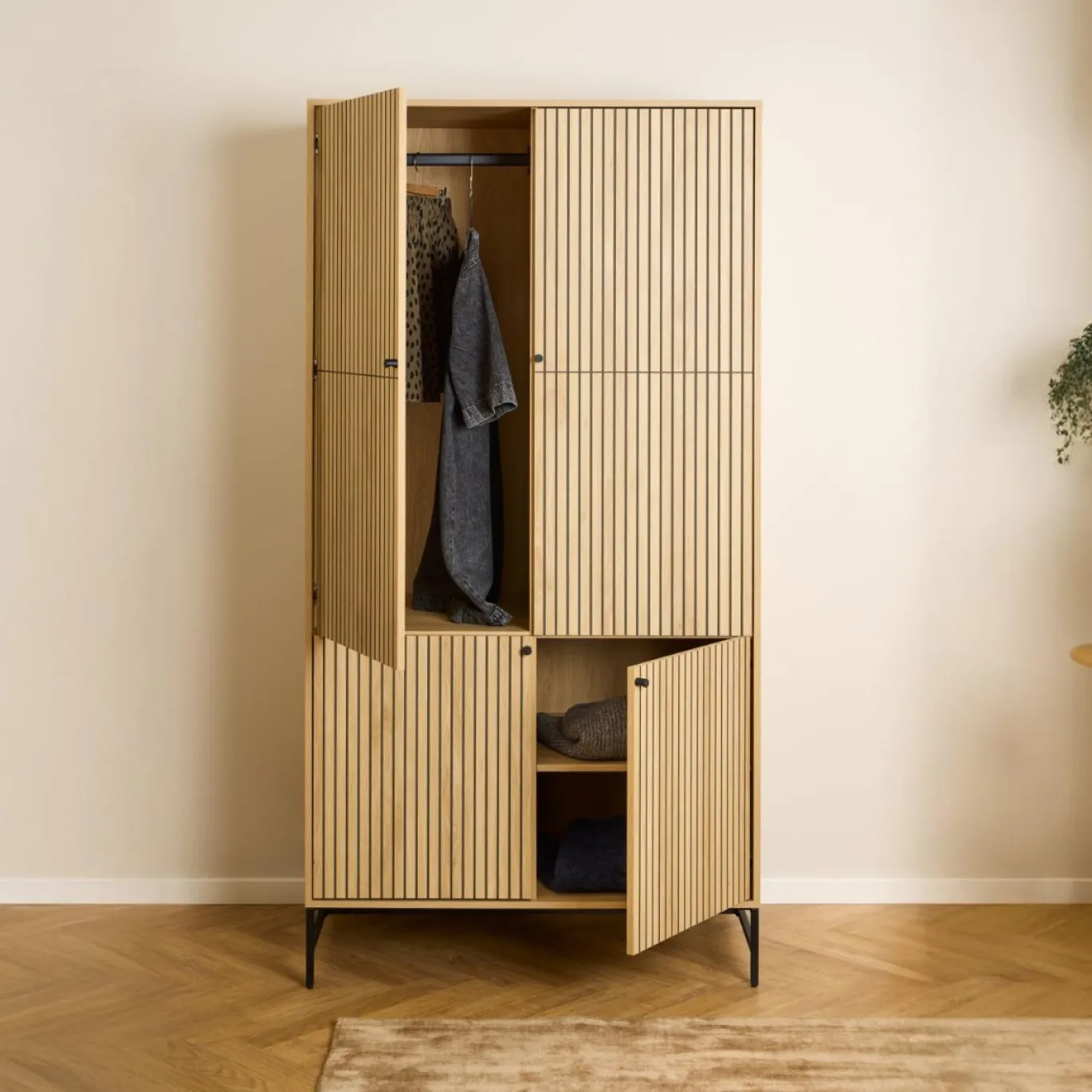 Kledingkast Muuto Naturel 100x200cm MDF - Giga Living