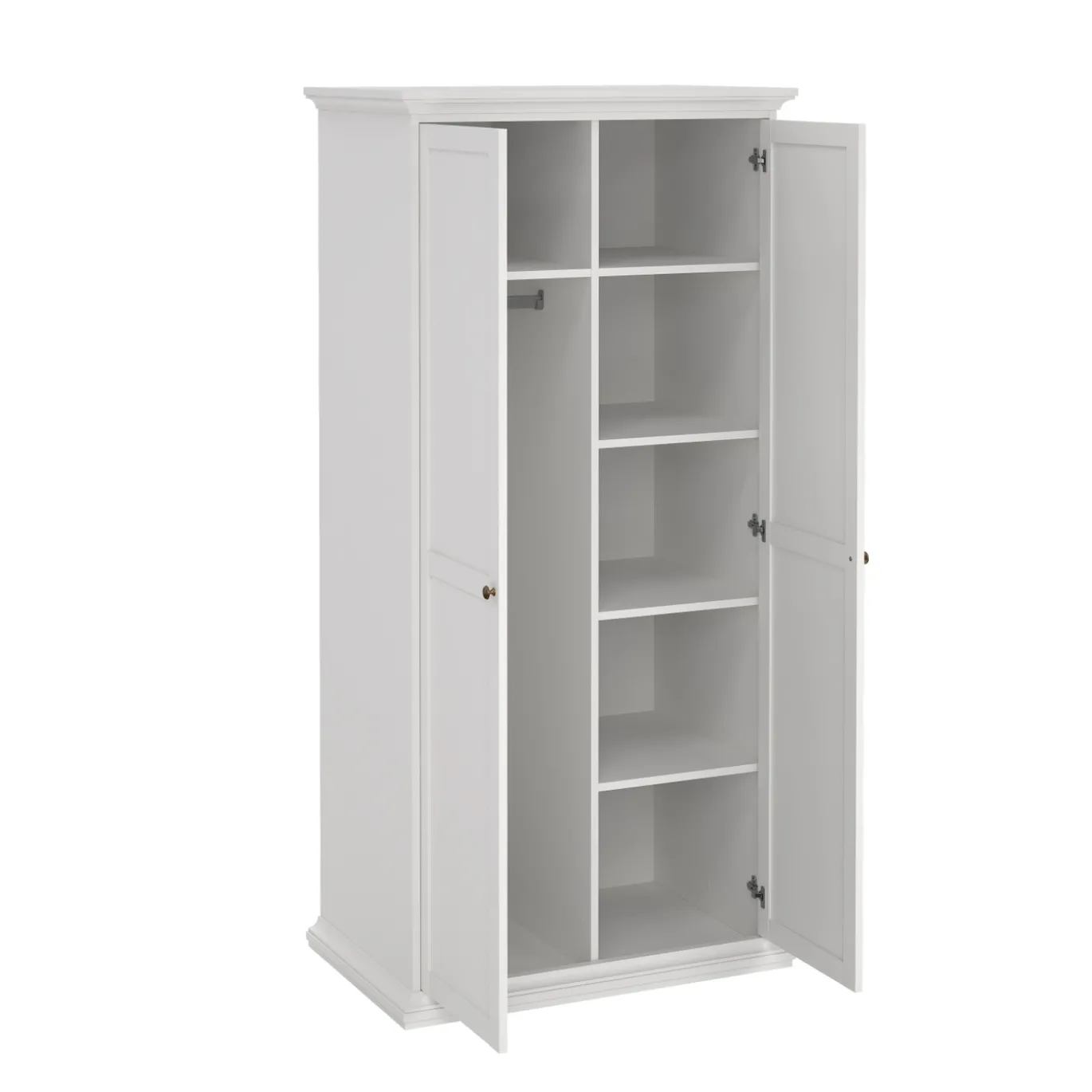 Kledingkast Paris Wit 2-deurs - Giga Living