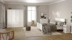 Kledingkast Paris Wit 4-deurs + 2-lades - Giga Living