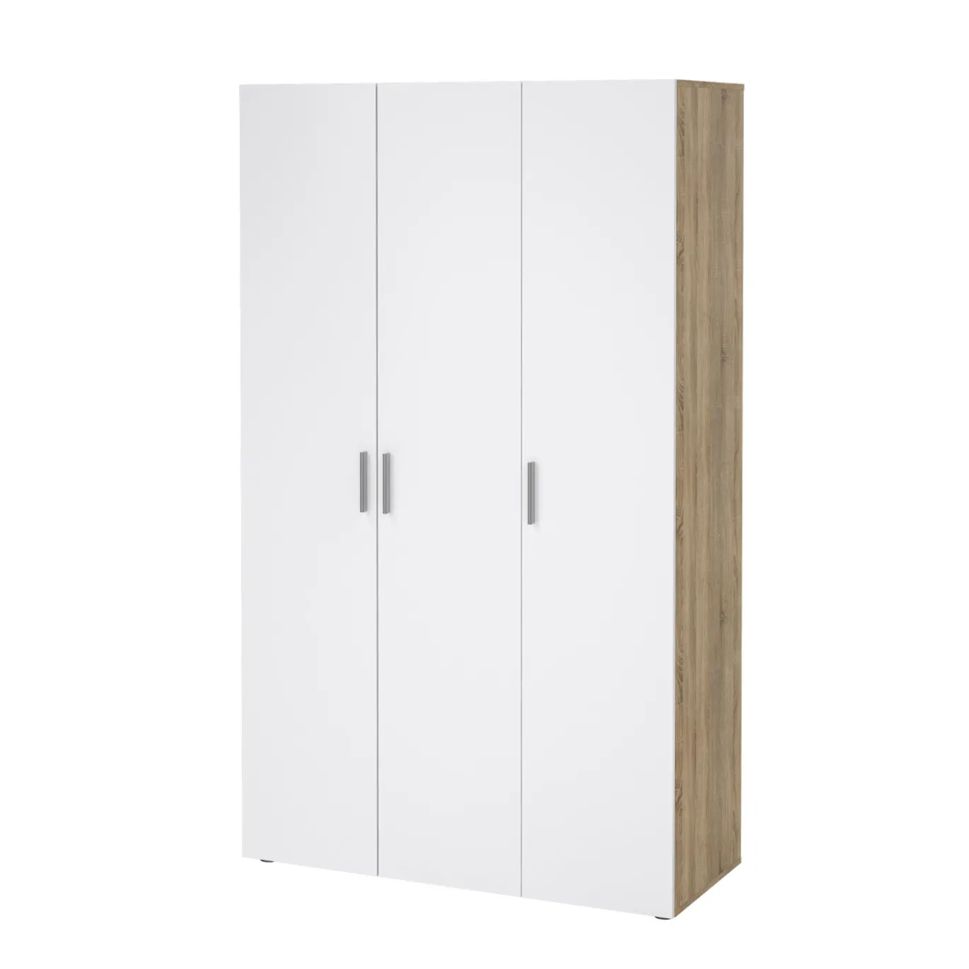 Kledingkast Pepe Naturel/Wit Hoogglans 3-deurs - Giga Living