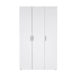 Kledingkast Pepe Naturel/Wit Hoogglans 3-deurs - Giga Living