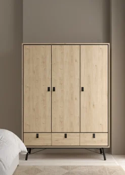 Kledingkast Ry Jackson Hickory 3-deurs + 3-lades - Giga Living