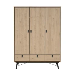 Kledingkast Ry Jackson Hickory 3-deurs + 3-lades - Giga Living