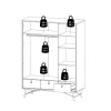 Kledingkast Ry met 3 deuren + 3 lades Hickory - Giga Living