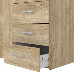 Kledingkast Space Naturel 2-deurs + 3-lades - Giga Living