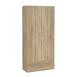 Kledingkast Space Naturel 2-deurs + 1-lade - Giga Living