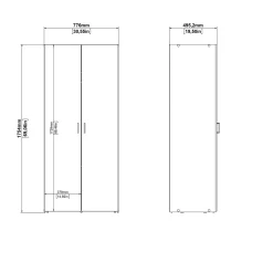Kledingkast Space Wit 2-deurs 175cm - Giga Living