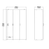 Kledingkast Space Wit 3-deurs - Giga Living