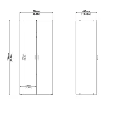 Kledingkast Space Wit 2-deurs - Giga Living