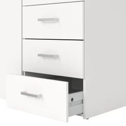 Kledingkast Space Wit 2-deurs + 3-lades 200cm - Giga Living