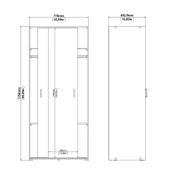 Kledingkast Space Wit - Giga Living