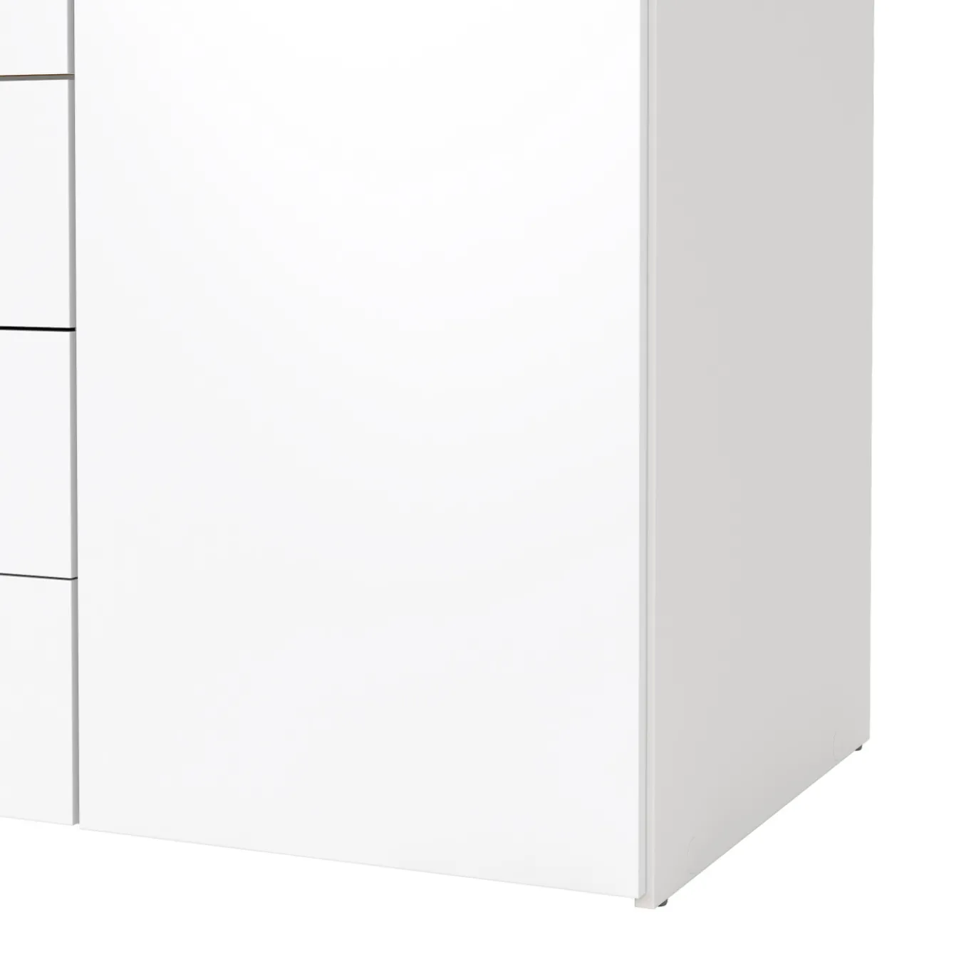 Kledingkast Space Wit Hoogglans 4-deurs + 3-lades - Giga Living