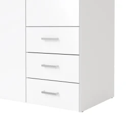Kledingkast Space Wit Hoogglans 3-deurs + 3-lades - Giga Living