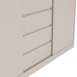 Kledingkast Ylva 2 Schuifdeuren + 1 deur + 3 Lades Cashmere - Giga Living