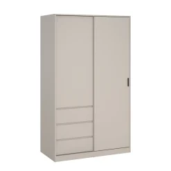 Kledingkast Ylva 1 Schuifdeur + 1 deur + 3 Lades Cashmere - Giga Living