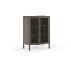 Kleine Vitrinekast Fayna 2d 70cm Mokka - Giga Meubel
