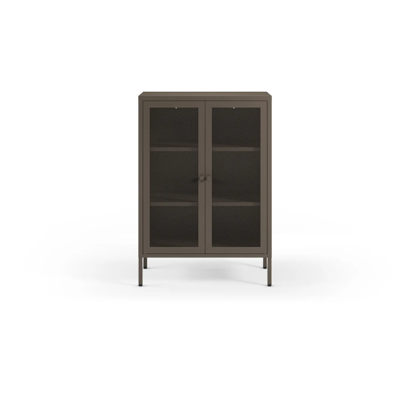 Kleine Vitrinekast Fayna 2d 70cm Mokka - Giga Meubel