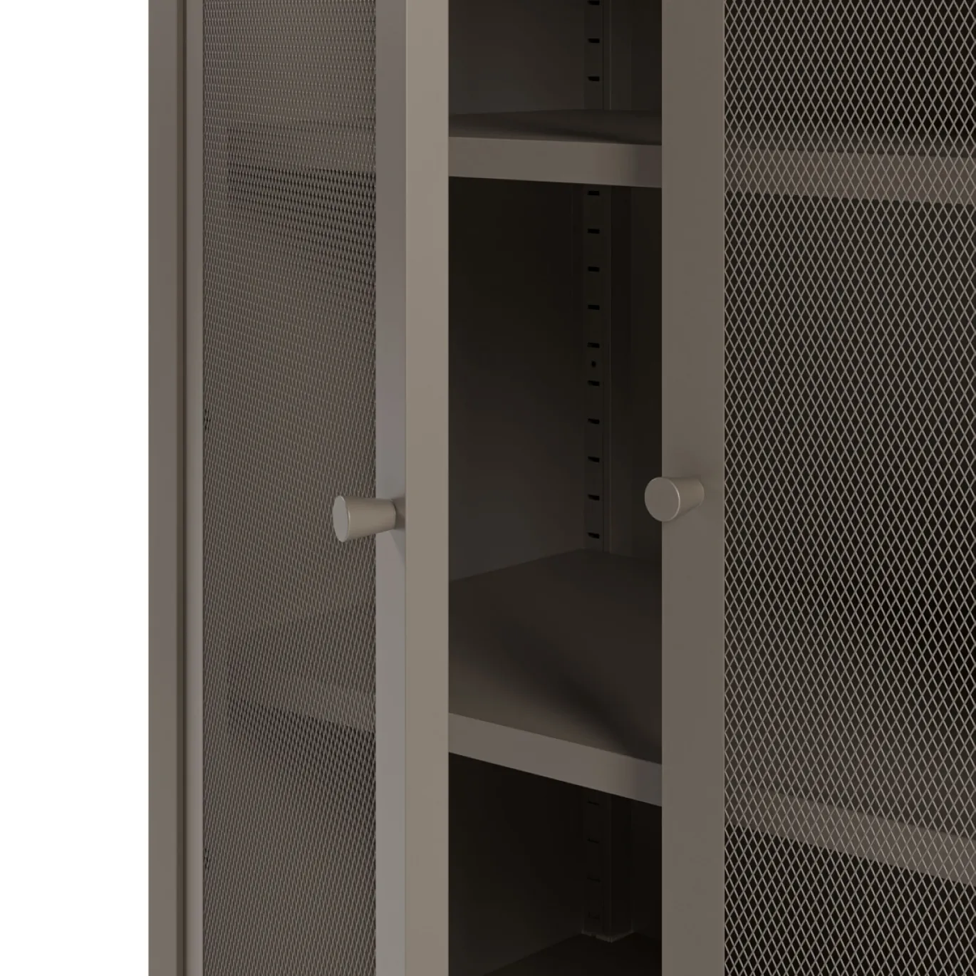 Kleine Vitrinekast Fayna 2d 70cm Mokka - Giga Meubel