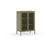 Kleine Vitrinekast Fayna 2d 70cm Groen - Giga Meubel