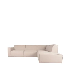 LABEL51 Bank Kay Naturel Bouclé 2,5-Zits + Ottomane Rechts