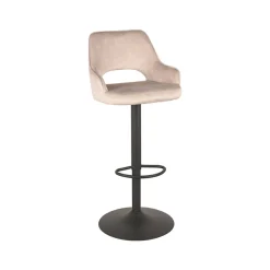 LABEL51 Barkruk Fer Naturel Velours