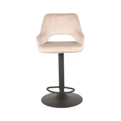 LABEL51 Barkruk Fer Naturel Velours