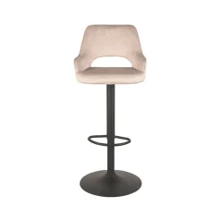 LABEL51 Barkruk Fer Naturel Velours