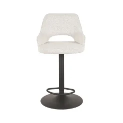 LABEL51 Barkruk Fer Wit Bouclé