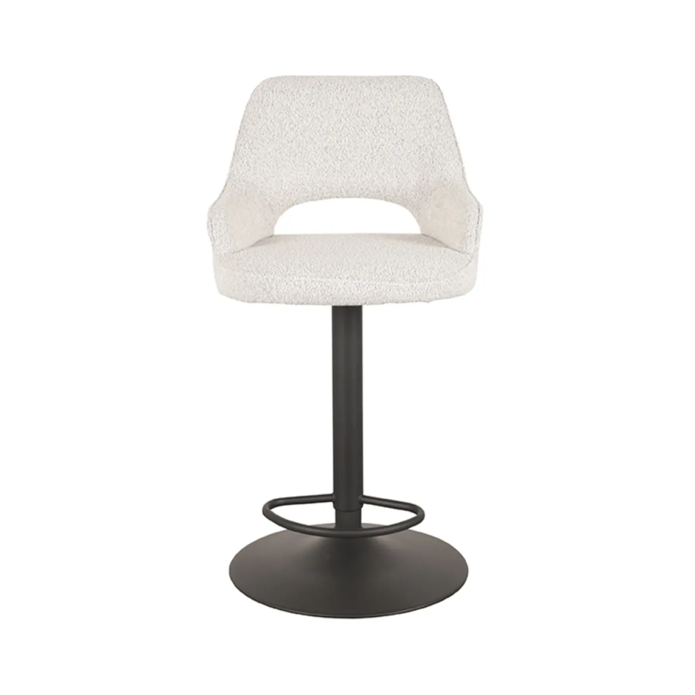 LABEL51 Barkruk Fer Wit Bouclé