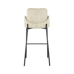 LABEL51 Barkruk Joni Beige Fluweel Zithoogte 78cm