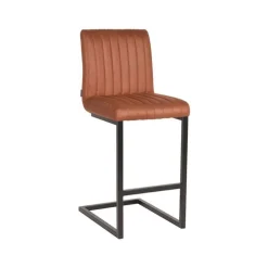 LABEL51 Barkruk Milo Cognac Microfiber