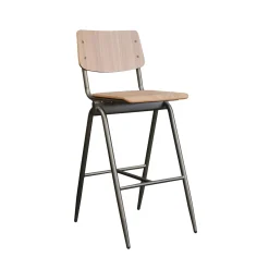 LABEL51 Barkruk Solid Walnoot