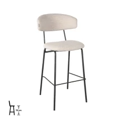 LABEL51 Barkruk Zack - Naturel - Bouclé