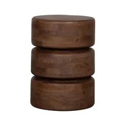 LABEL51 Bijzettafel Milly Bruin Ø35cm