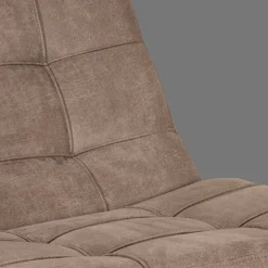 LABEL51 Draaifauteuil Alvar Taupe Micro Suede Incl. Hocker