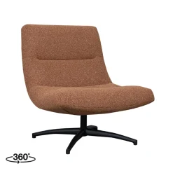 LABEL51 Draaifauteuil Calix Bouclé Koraal