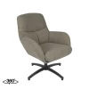 LABEL51 Draaifauteuil Chill Zone Bouclé Mushroom/Zwart