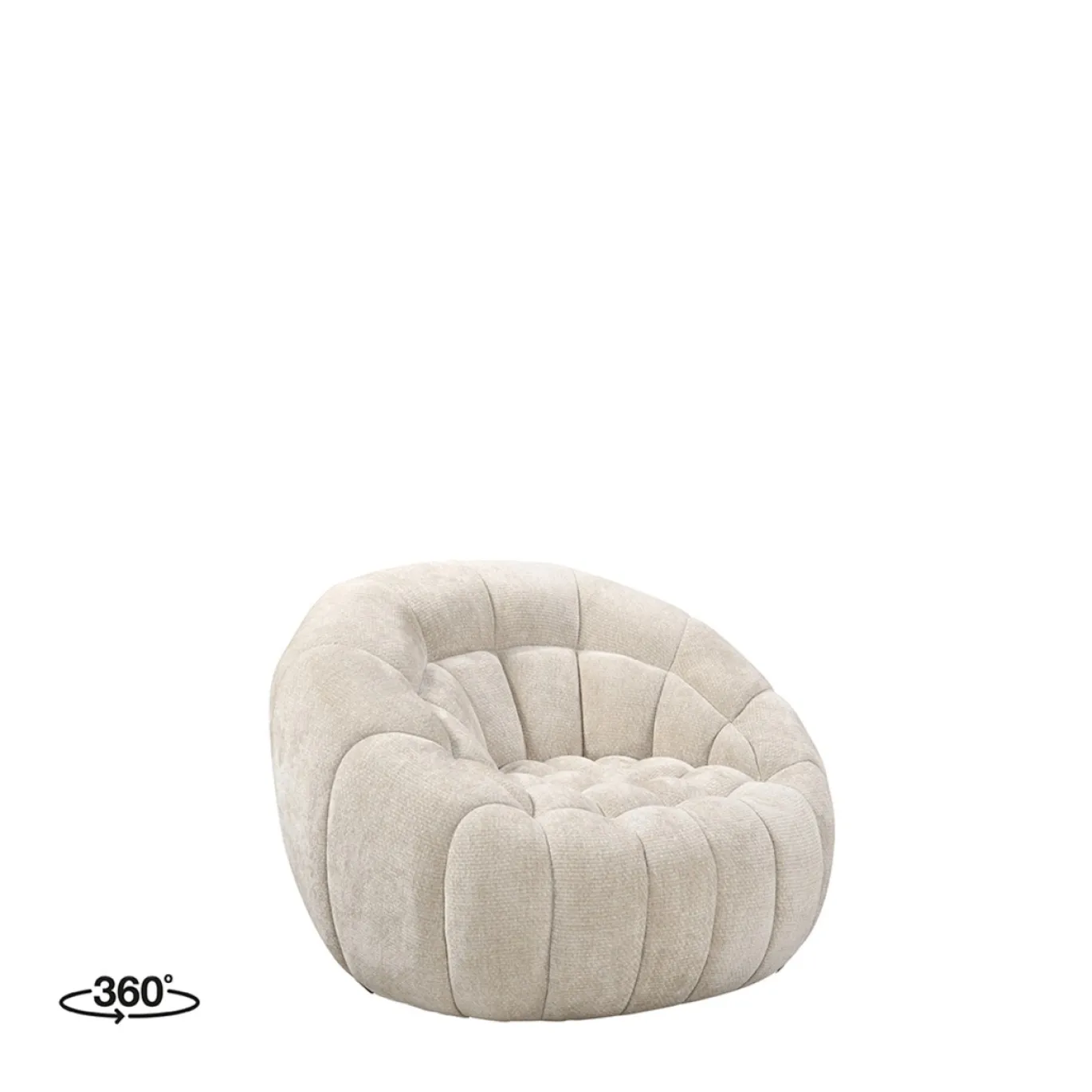 LABEL51 Draaifauteuil Cloud Elite Naturel