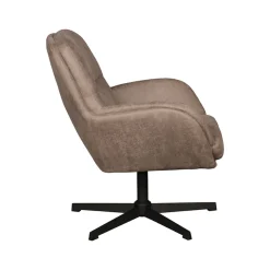 LABEL51 Draaifauteuil Moss Taupe Micro Suede