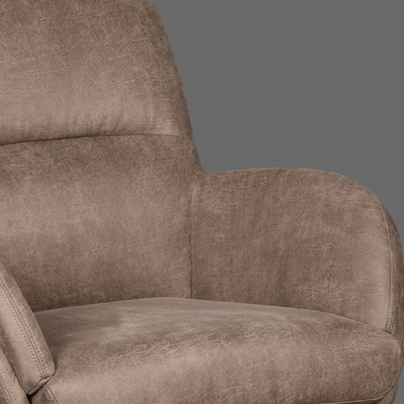 LABEL51 Draaifauteuil Moss Taupe Micro Suede
