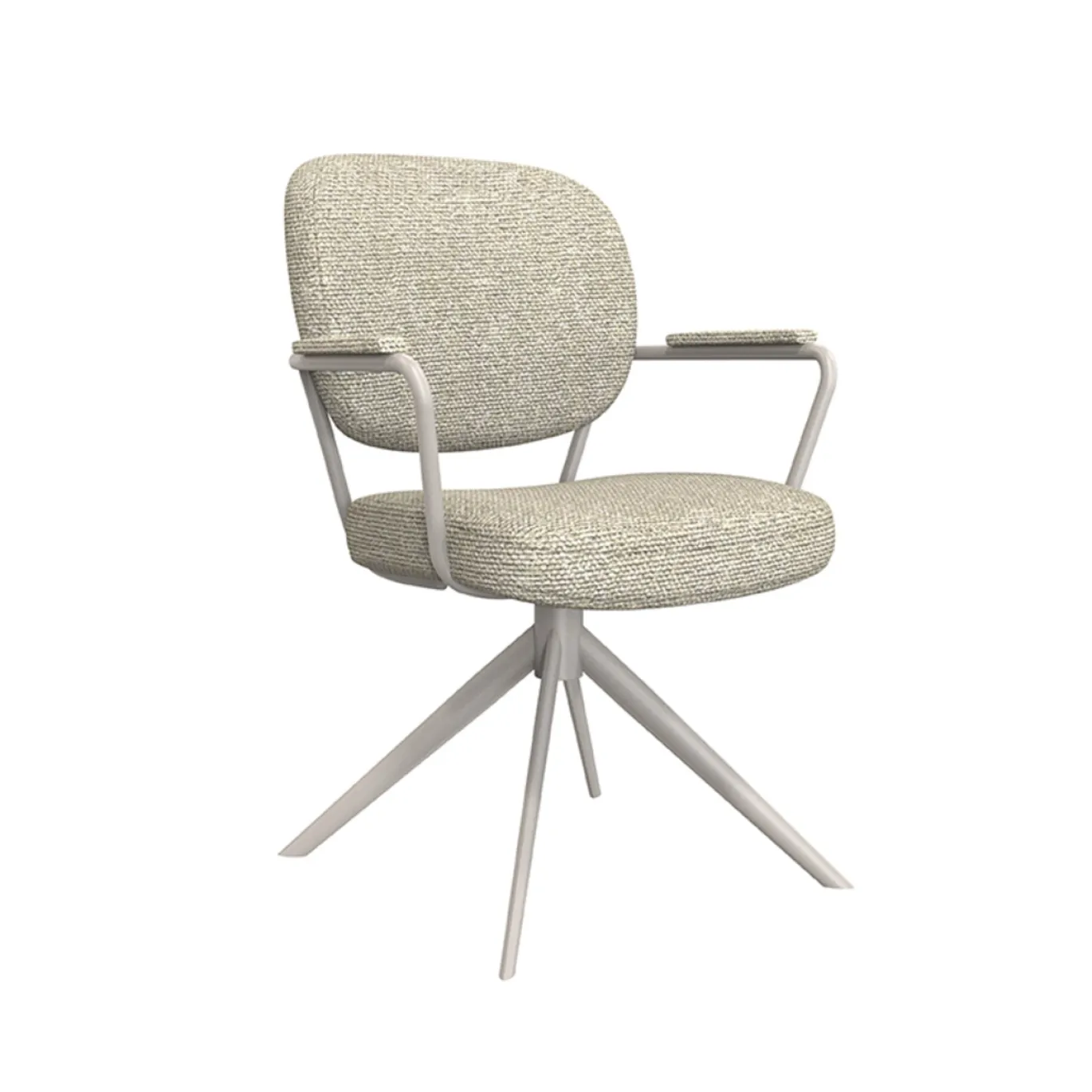 LABEL51 Eetkamerstoel Basel Bouclé Naturel/Taupe