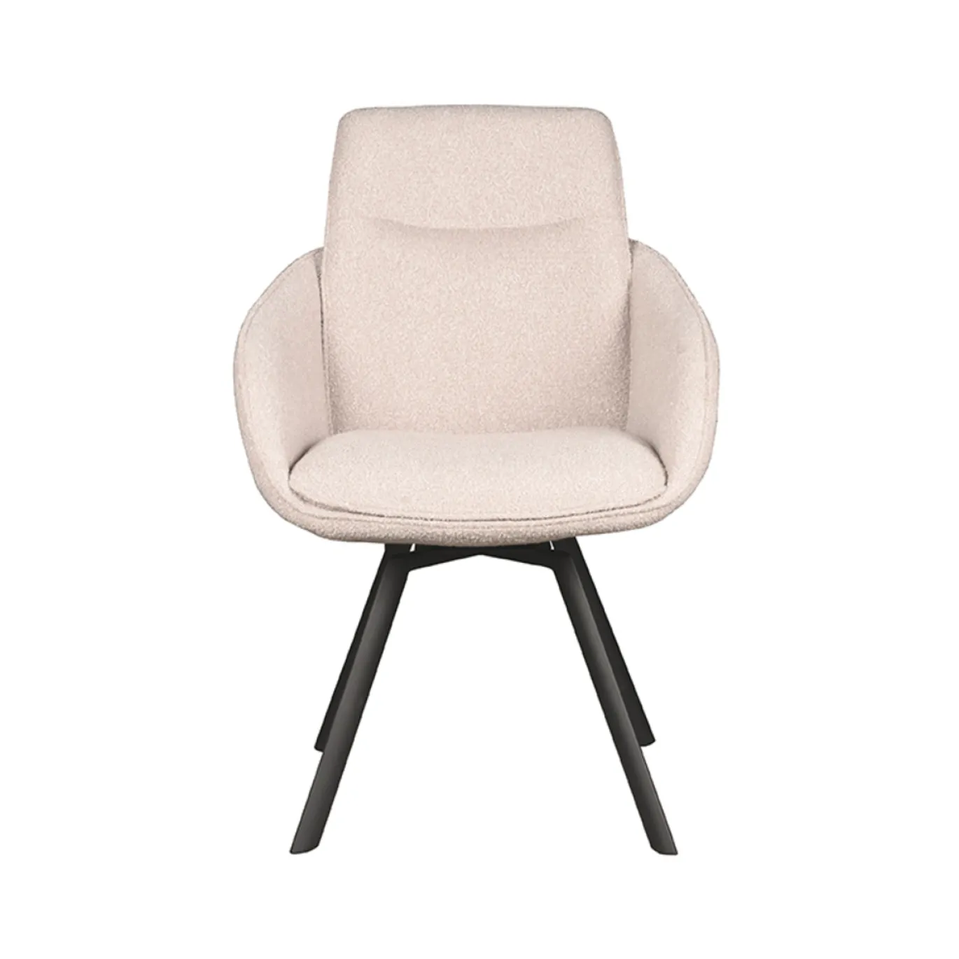 LABEL51 Eetkamerstoel Beauty Naturel Bouclé