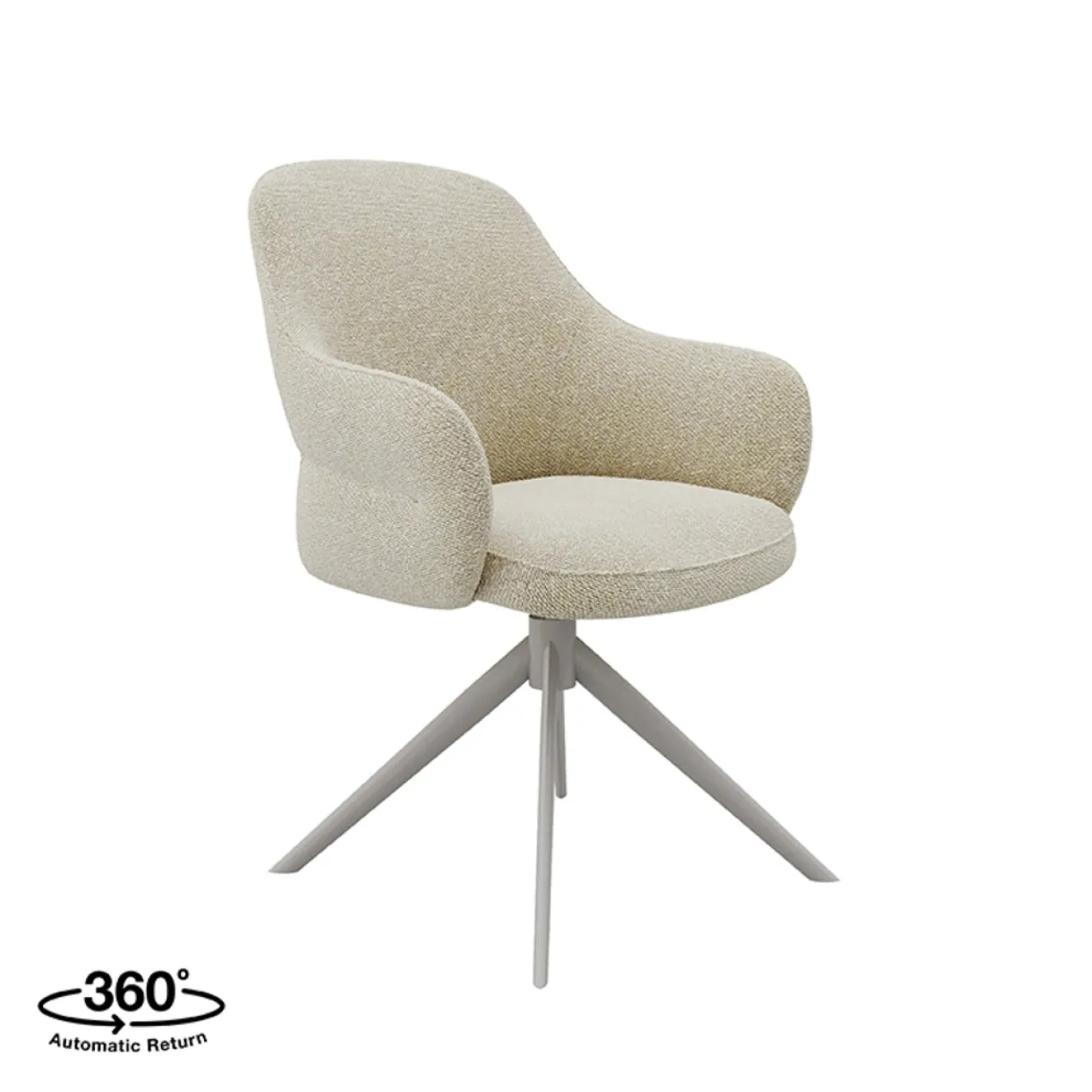 LABEL51 Eetkamerstoel Bern Bouclé Naturel/Taupe