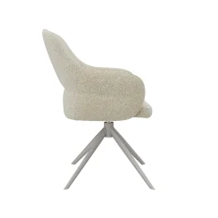 LABEL51 Eetkamerstoel Bern Bouclé Naturel/Taupe