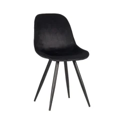 Label51 Eetkamerstoel Capri Zwart Velvet