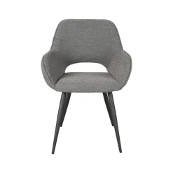 LABEL51 Eetkamerstoel Fer Grijs Bouclé